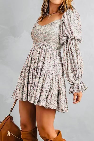 Boho ruffle dress