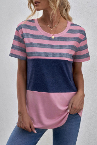 Colorblock striped shirt