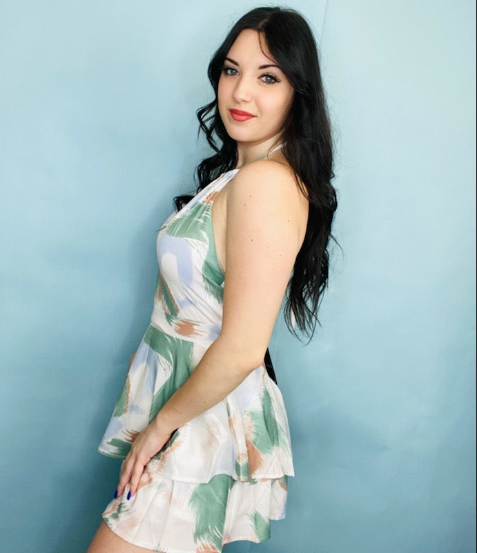 Ruffle Halter romper