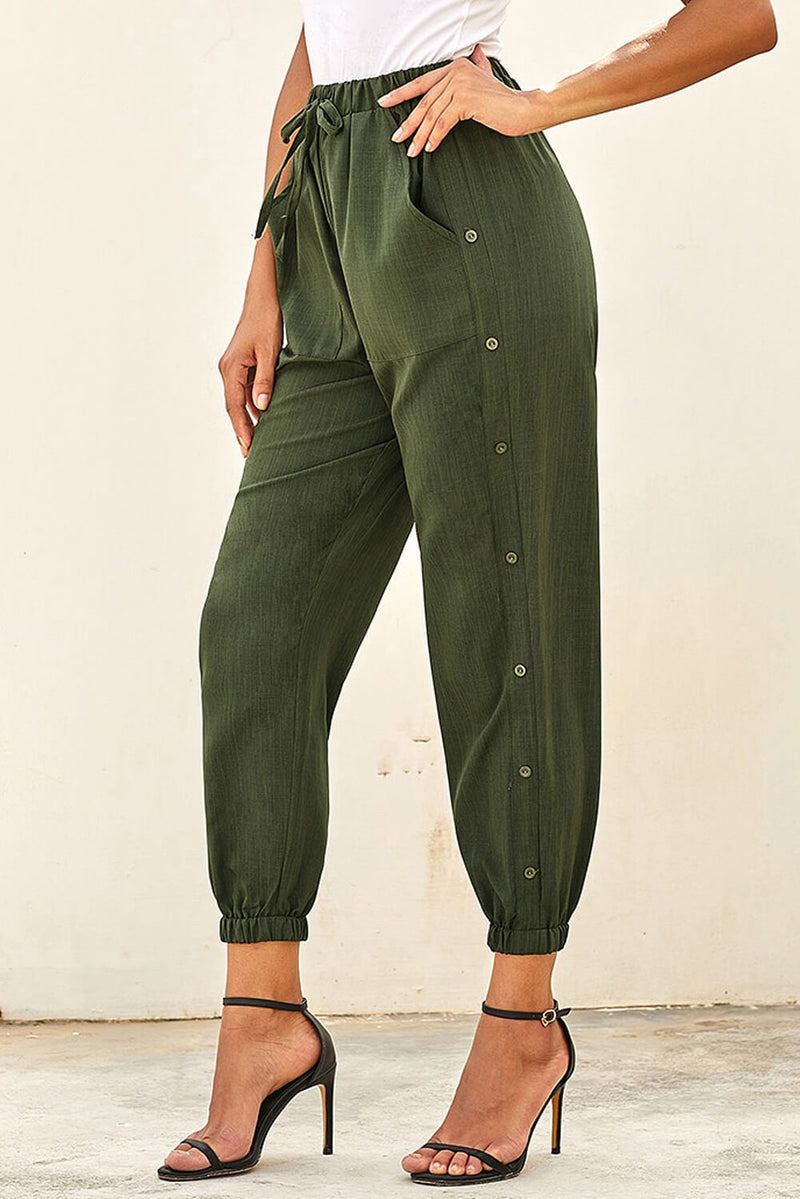 Pocketed Pants with Buttons