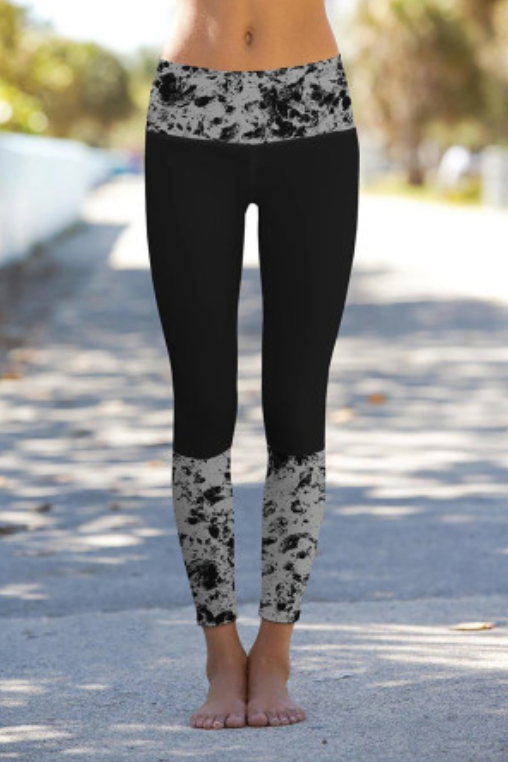 Print Detail Legging Yoga Pants