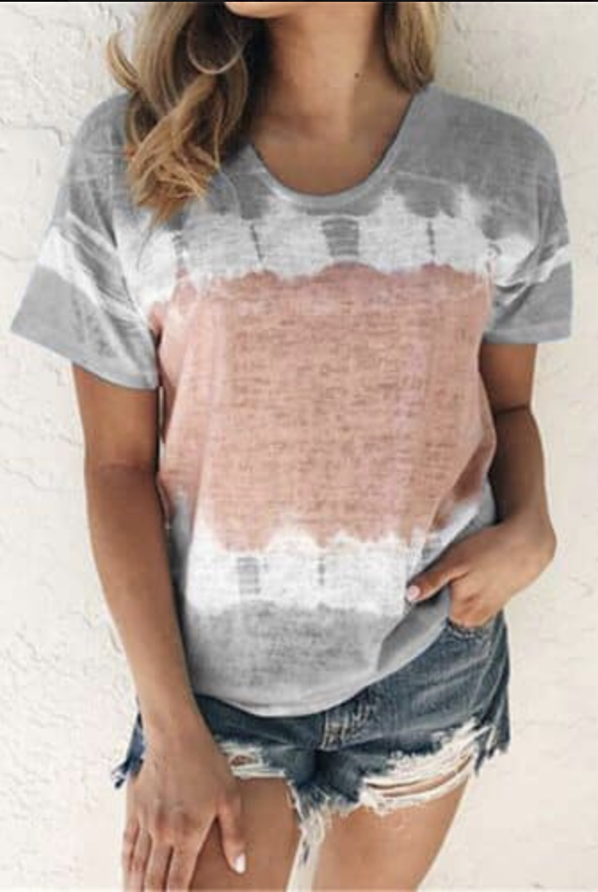 Short Sleeve Tye Dye Top