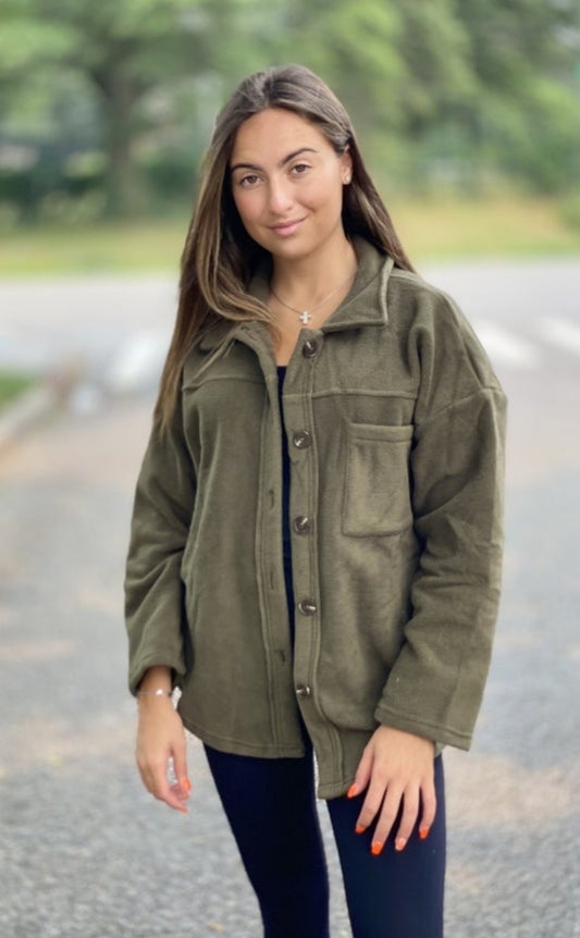 Olive green shacket