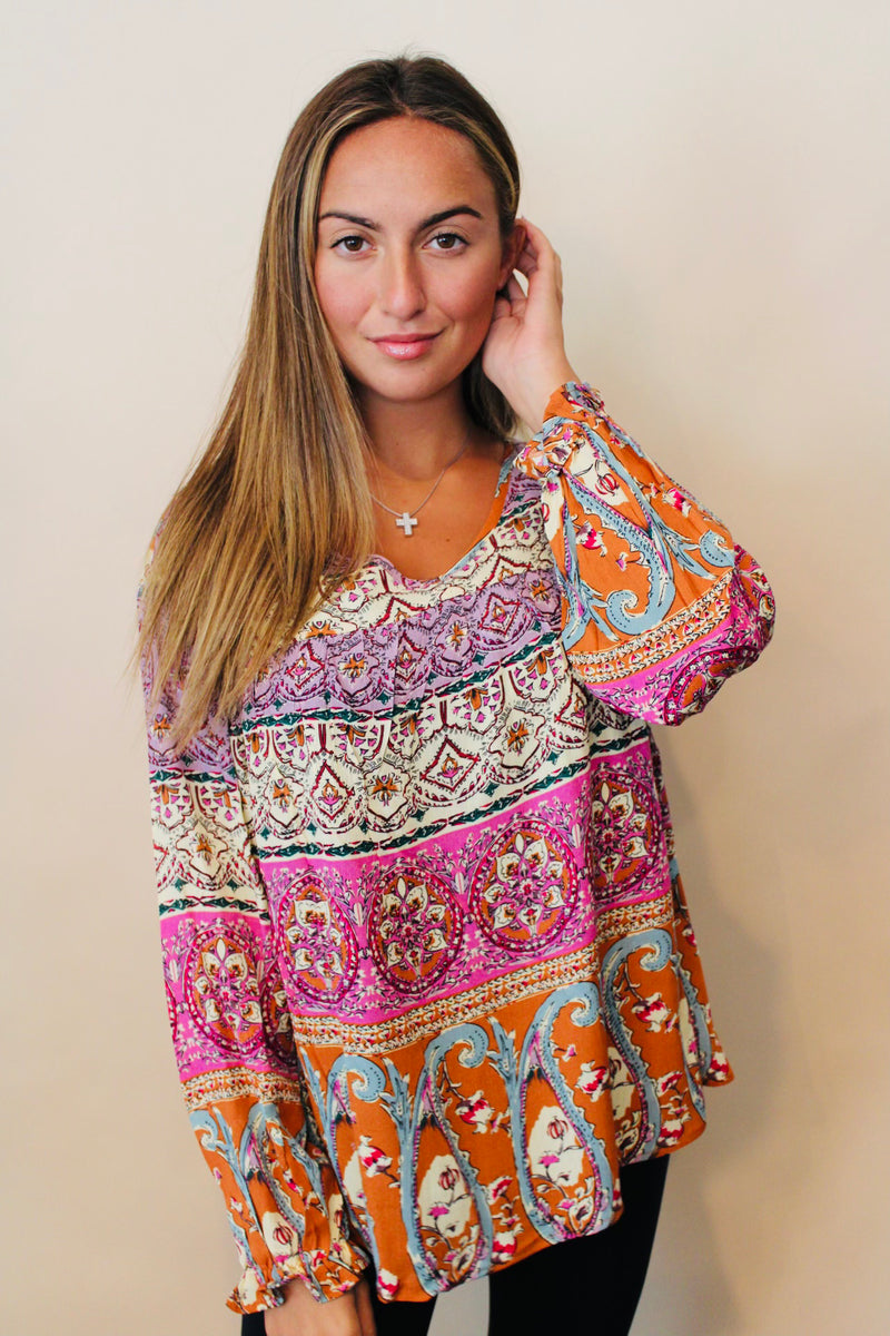 Colorful Printed Blouse