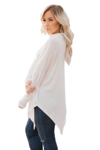 Soft Faux Poncho High Neck Sweater