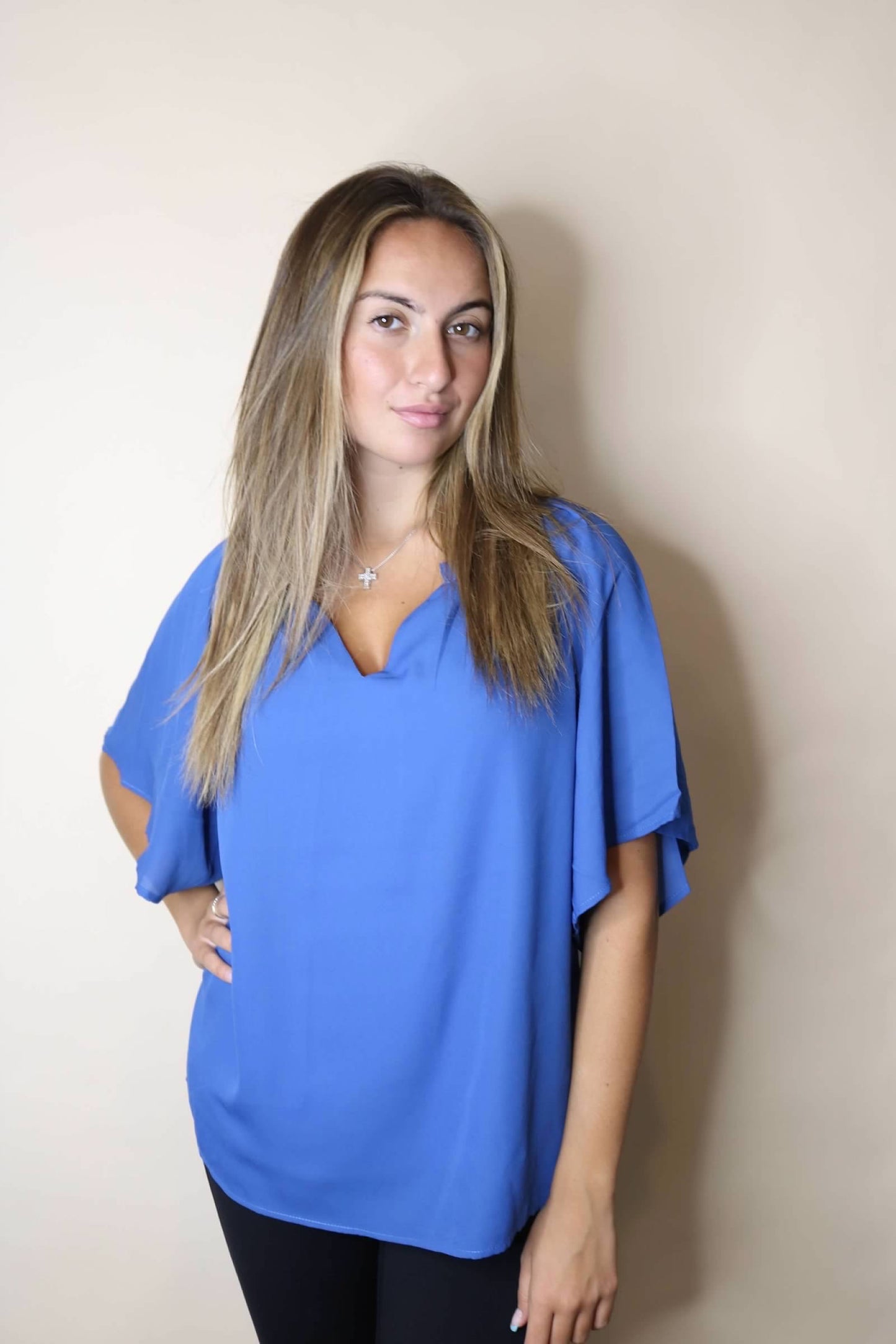 V-Neck Blouse in 4 Colors