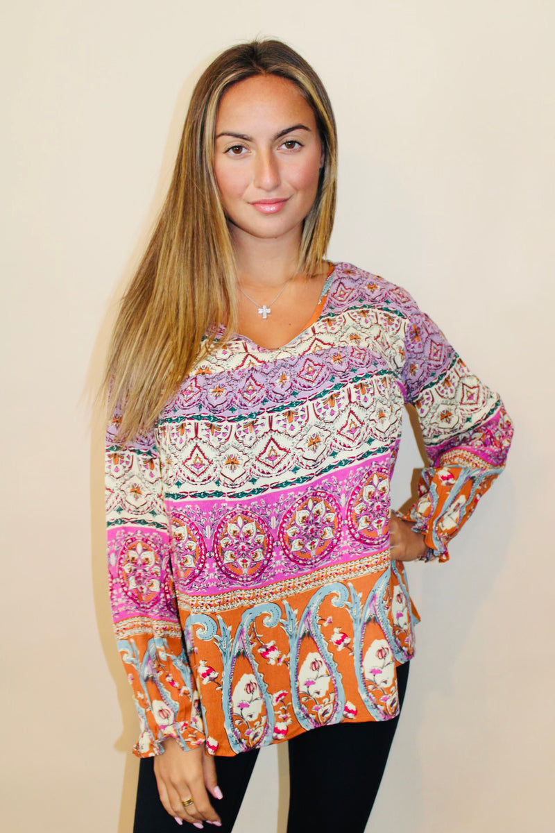 Colorful Printed Blouse