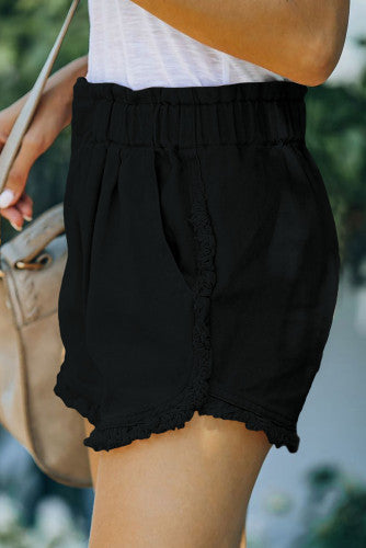 Black Denim Shorts 