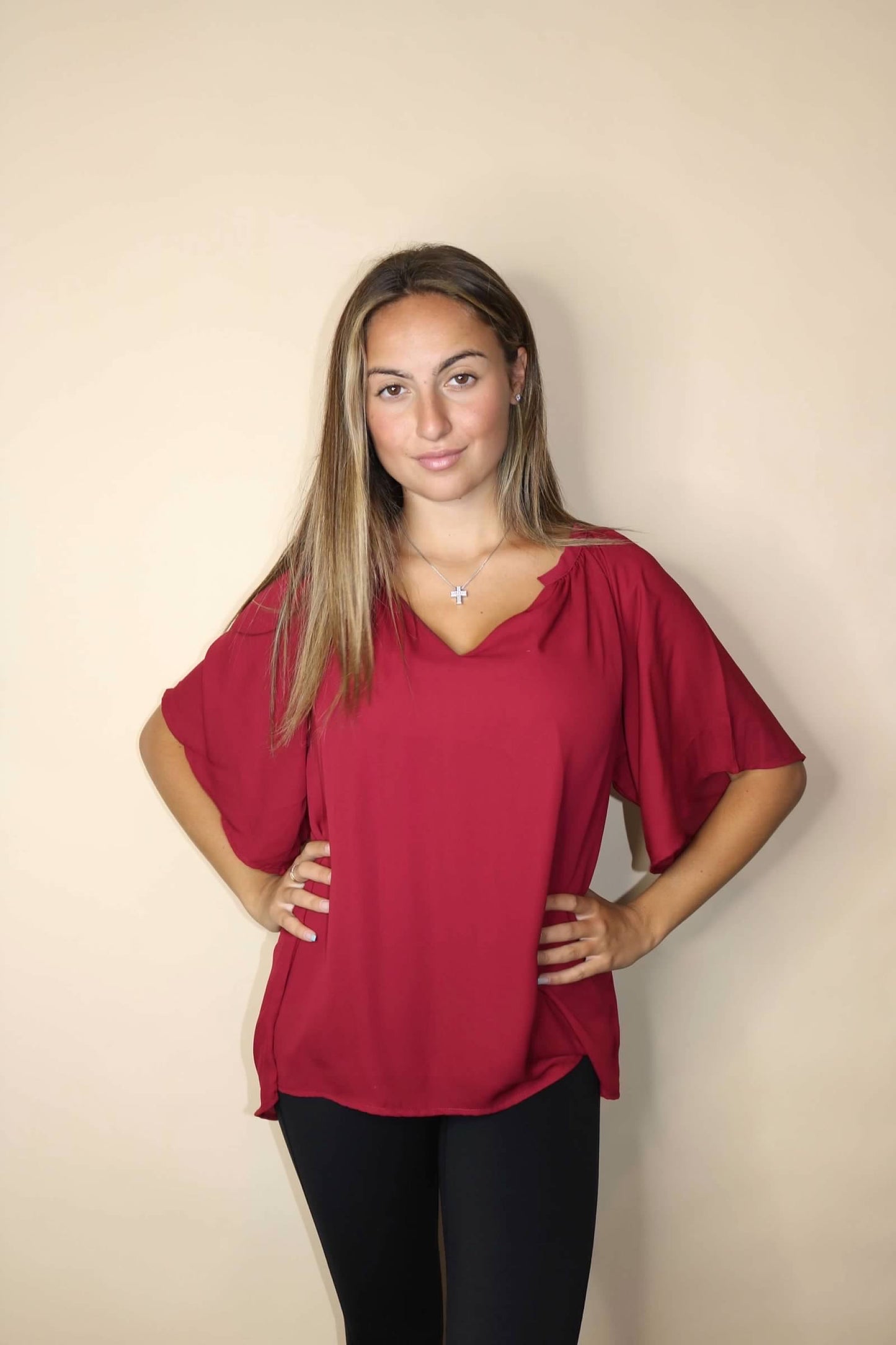 V-Neck Blouse in 4 Colors