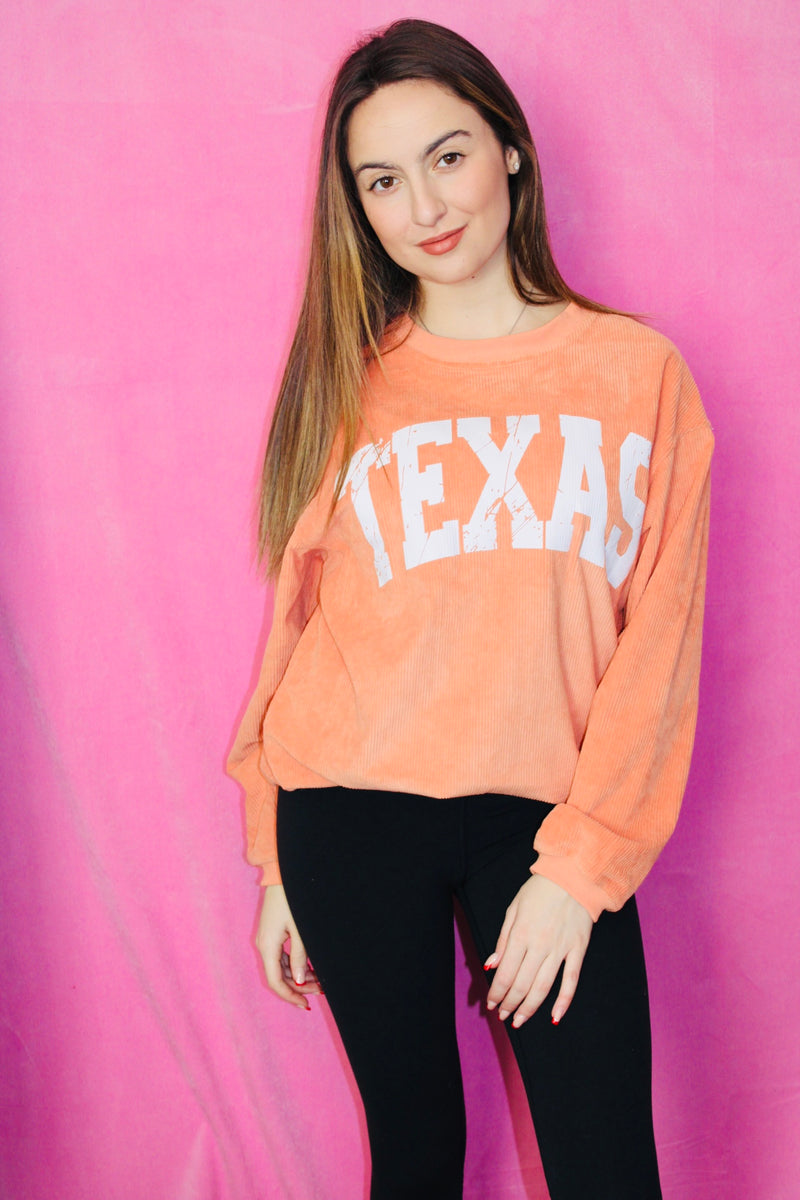 Texas Corduroyed Sweatshirt