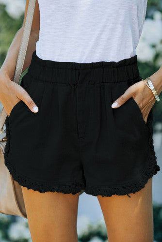 Black Denim Shorts 