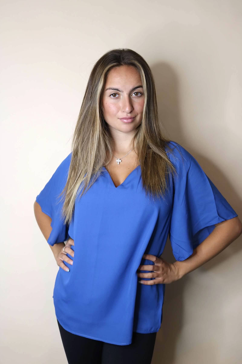 V-Neck Blouse in 4 Colors