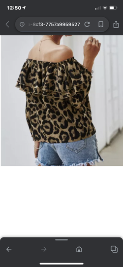 Leopard Off The Shoulder Top