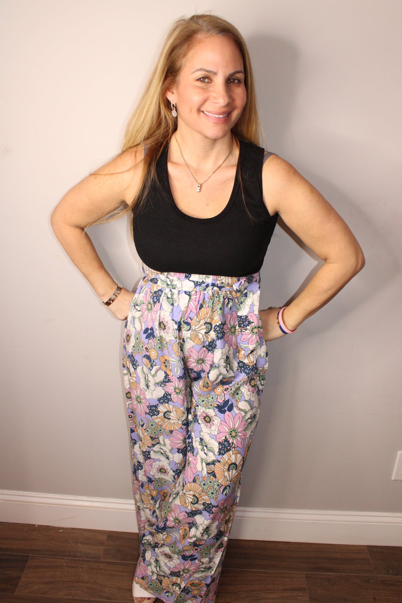 Floral Wide Leg Pants