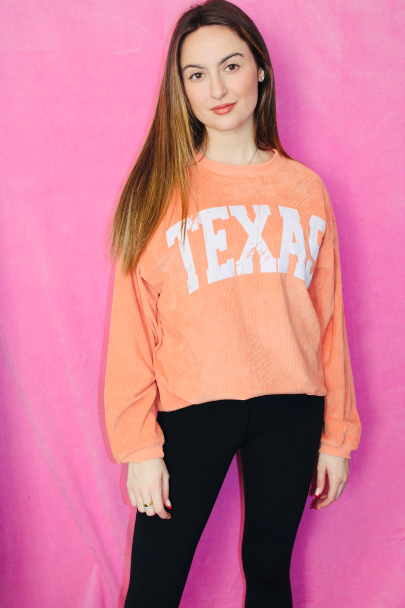 Texas Corduroyed Sweatshirt