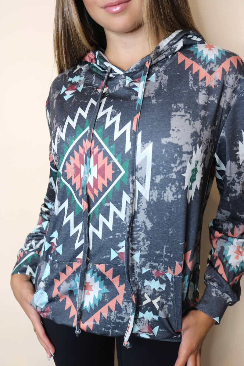 Aztec Sweatshirt with Hood